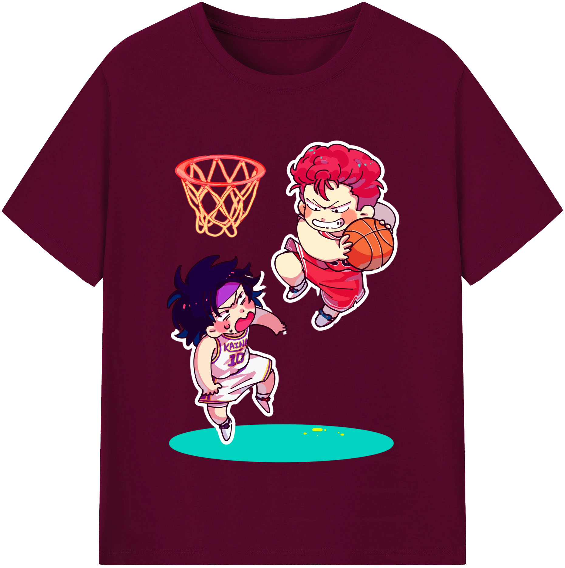 （画像用） SLAM DUNK／スラムダンク レディースカジュアルプリントTシャツ（綿100％）